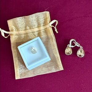 Teardrop Earrings & Crystal